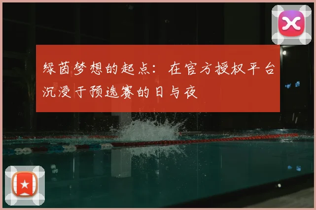 绿茵梦想的起点:在官方授权平台沉浸于预选赛的日与夜