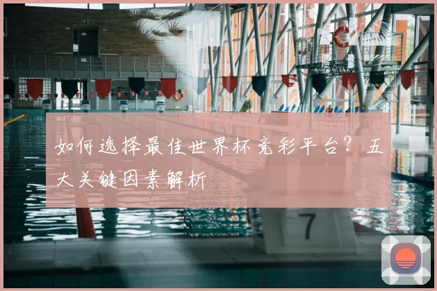 如何选择最佳世界杯竞彩平台？五大关键因素解析